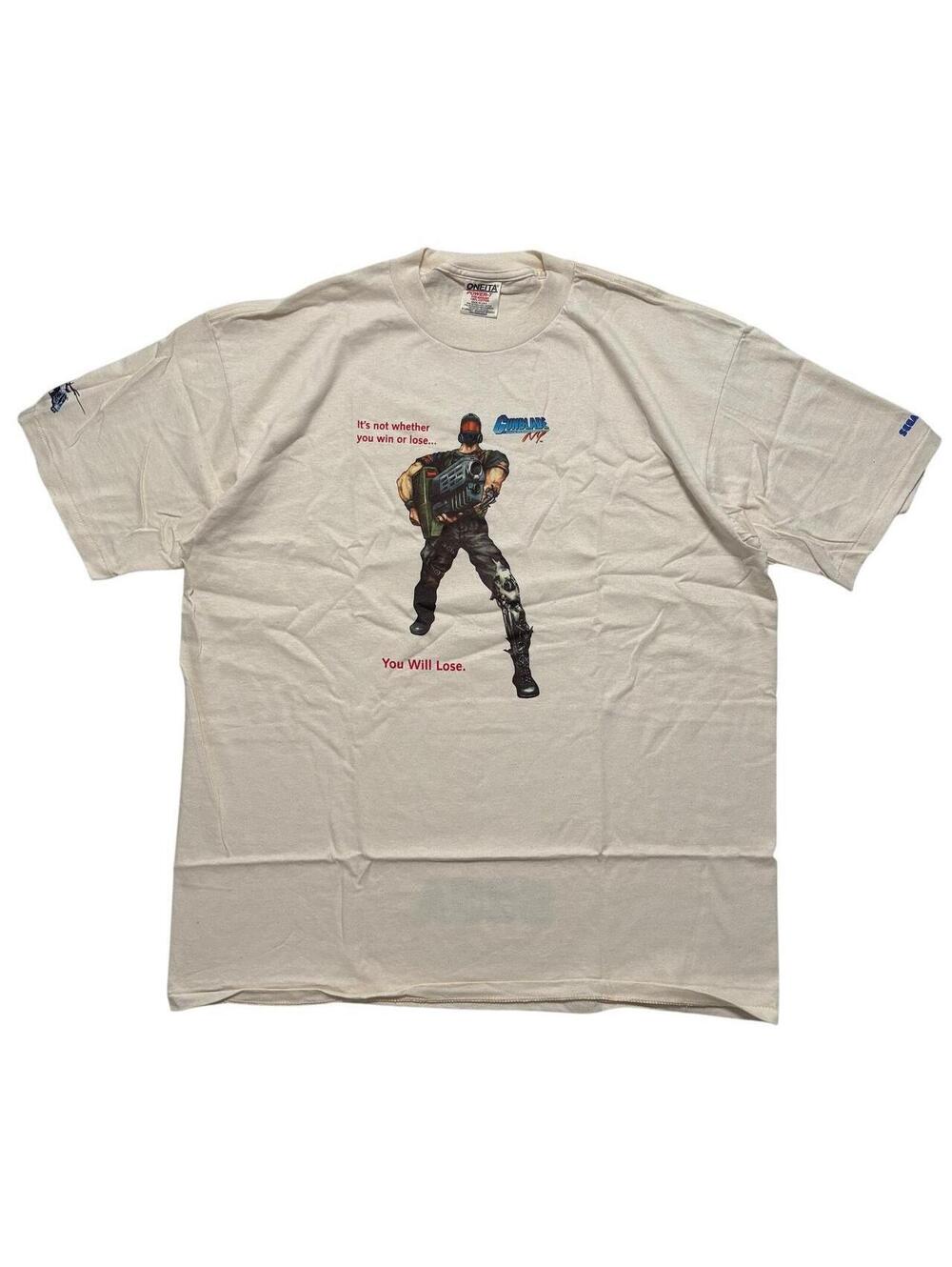 VTG 90's Gun Blade NY Sega Videogame Graphic T-Shirt Men's XL White Deadstock